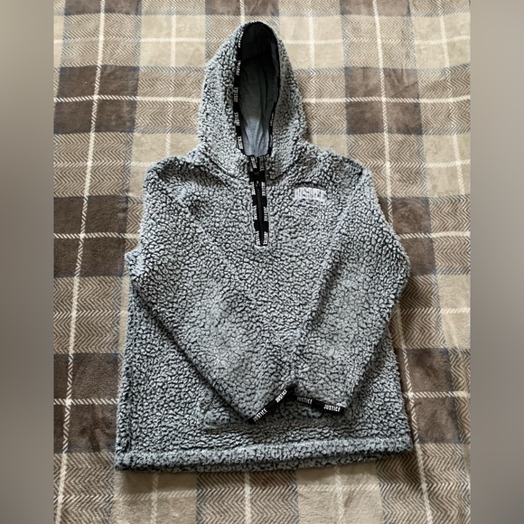 Justice comfy pj sweater colour:gray,black size:12-kids - Picture 1 of 3